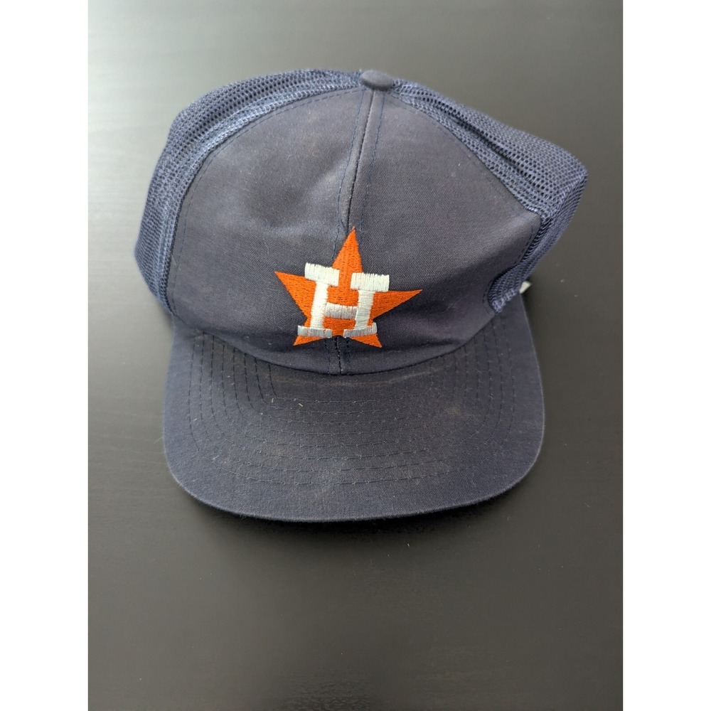 Vintage Houston Astros Snapback Hat Twins Enterprise Blue Logo Star